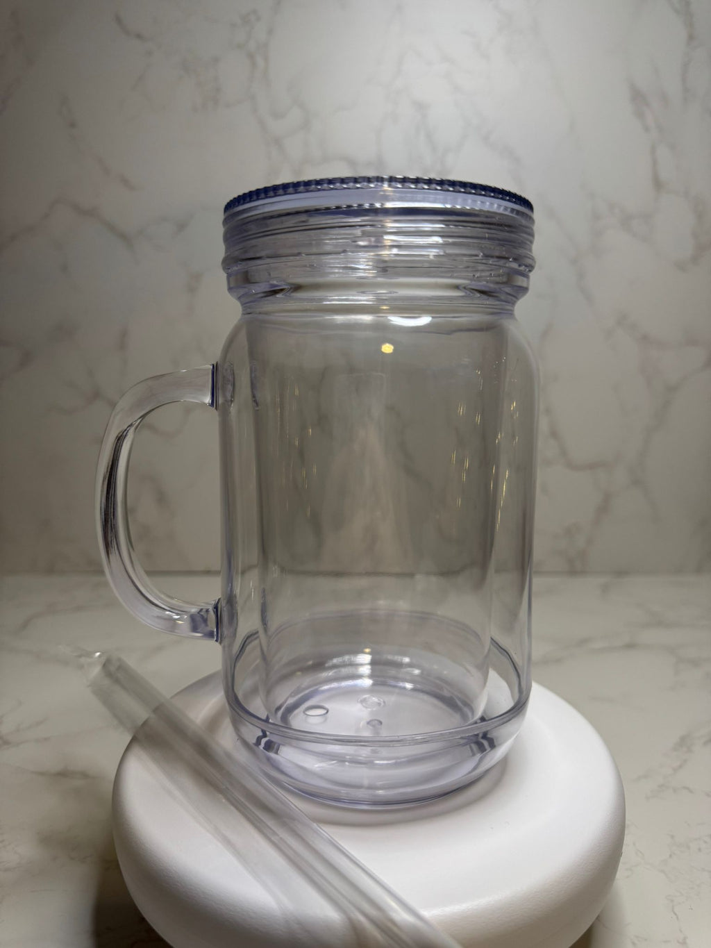 500ml Mason Jar Snowglobe Tumbler