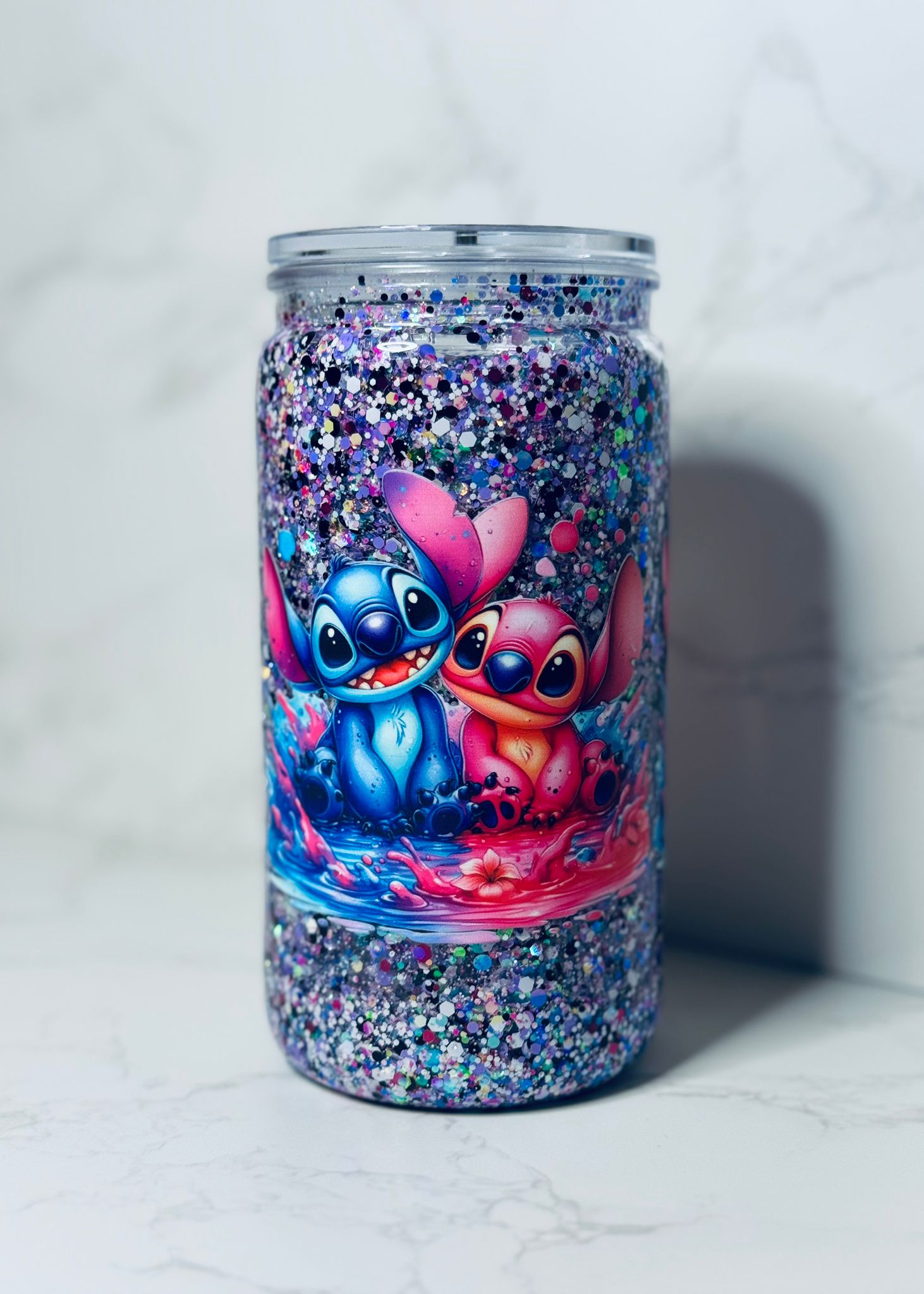 16oz Acrylic Snowglobe Tumbler