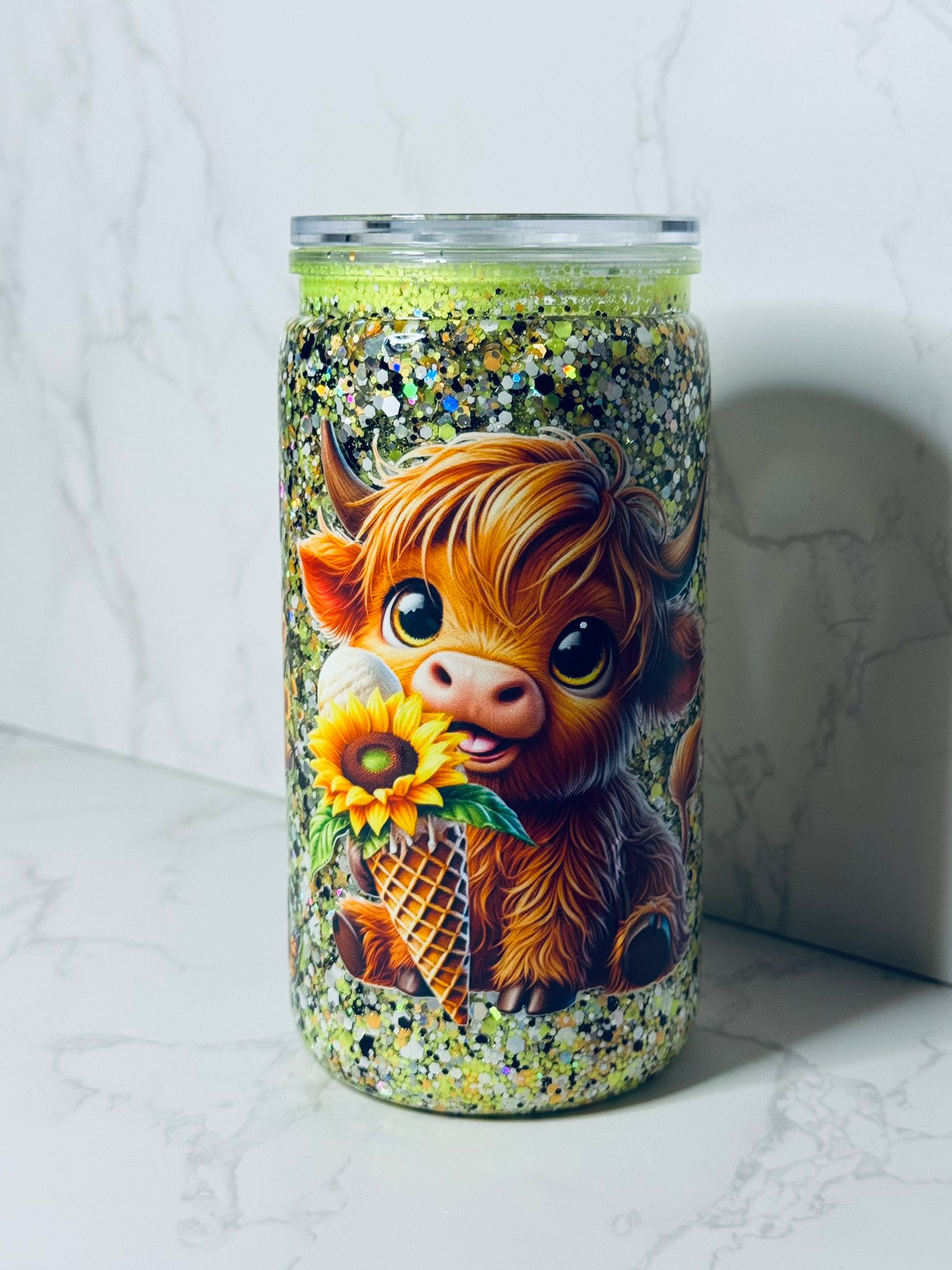 16oz Acrylic Snowglobe Tumbler