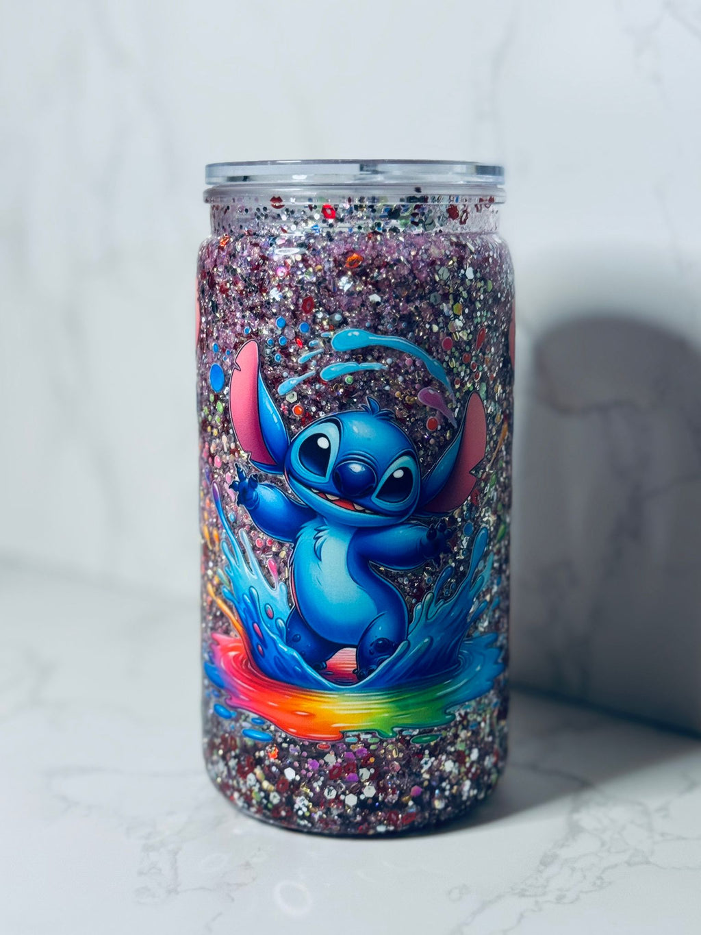 16oz Acrylic Snowglobe Tumbler