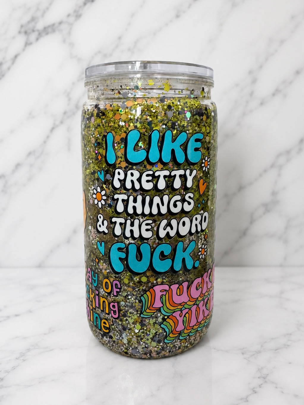 16oz Acrylic Snowglobe Tumbler