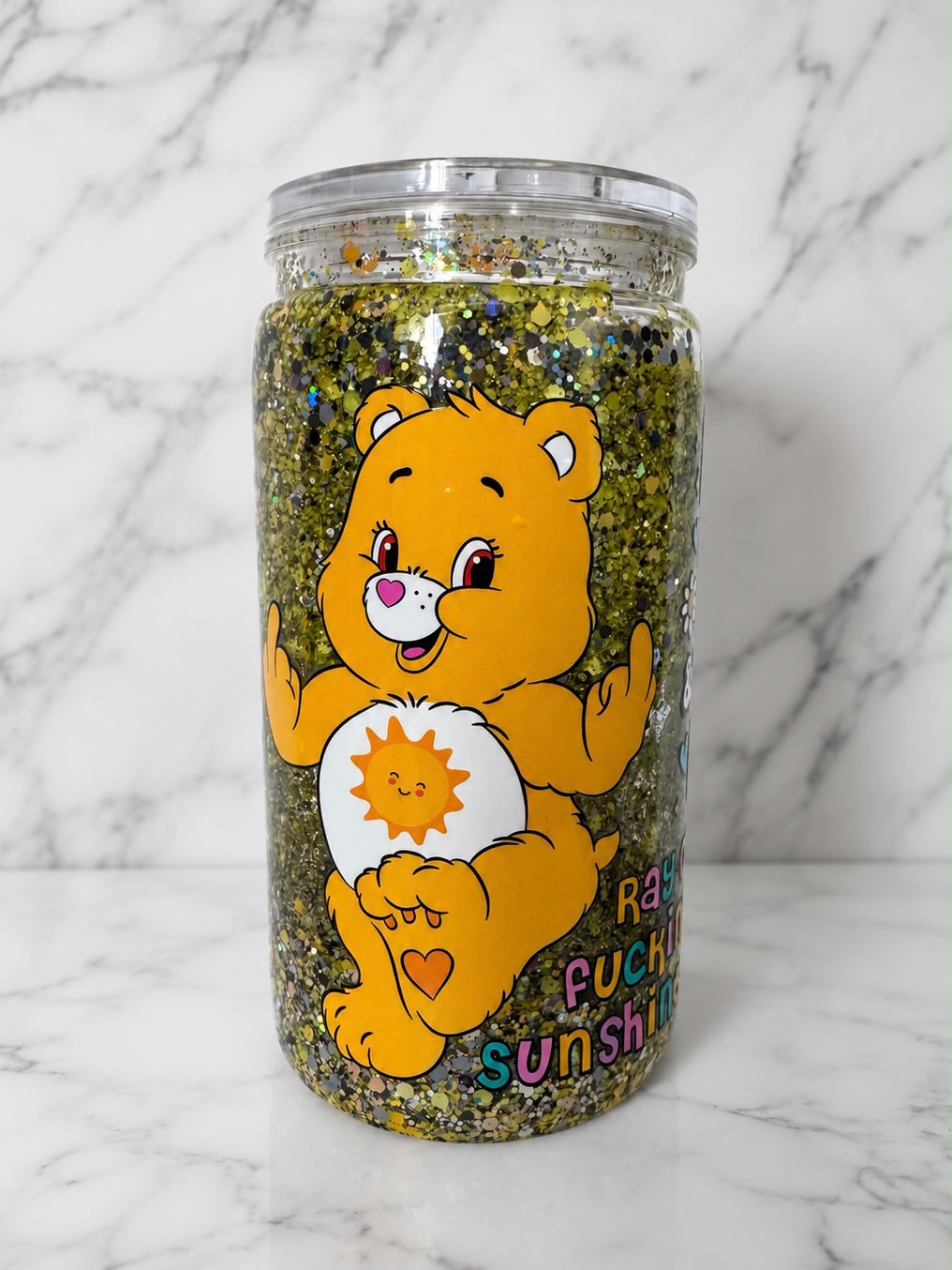 16oz Acrylic Snowglobe Tumbler
