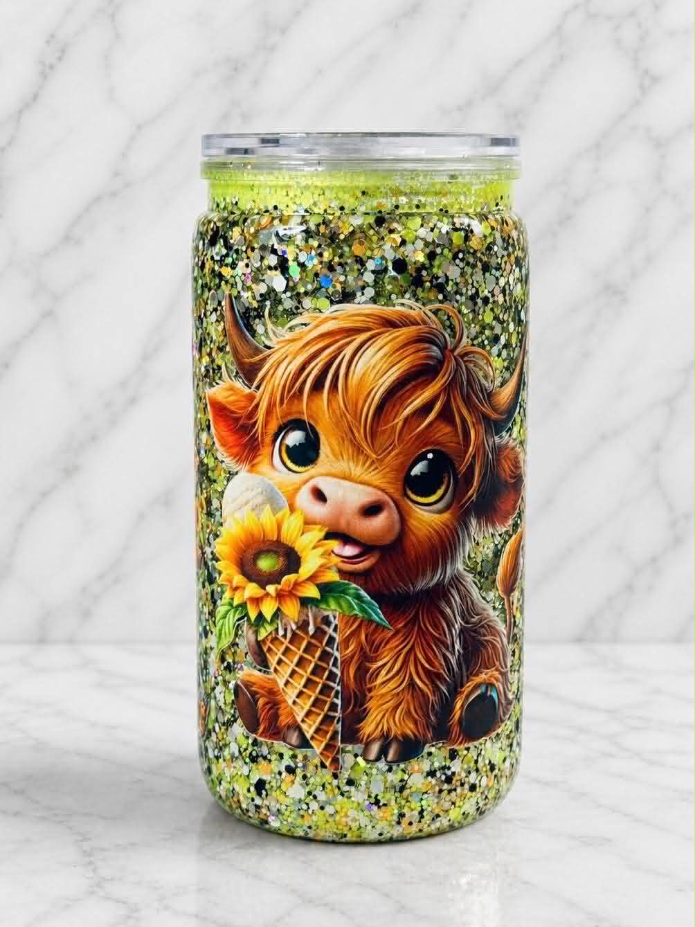 16oz Acrylic Snowglobe Tumbler